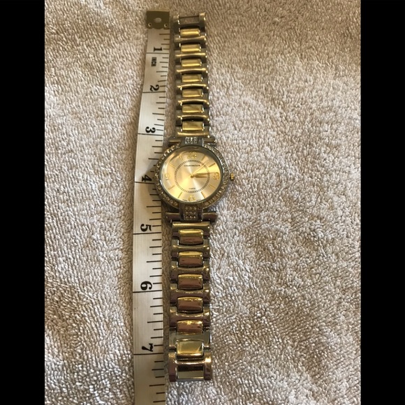 Charter Club Silver and Gold Tone Rhinestone Watch - Picture 2 of 9